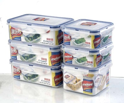 【廠家批發定做2014年創意新款塑料保鮮盒六件套 禮品促銷鎖扣飯盒】價格,廠家,圖片,保鮮盒、飯盒,臺州市黃巖美都塑膠-